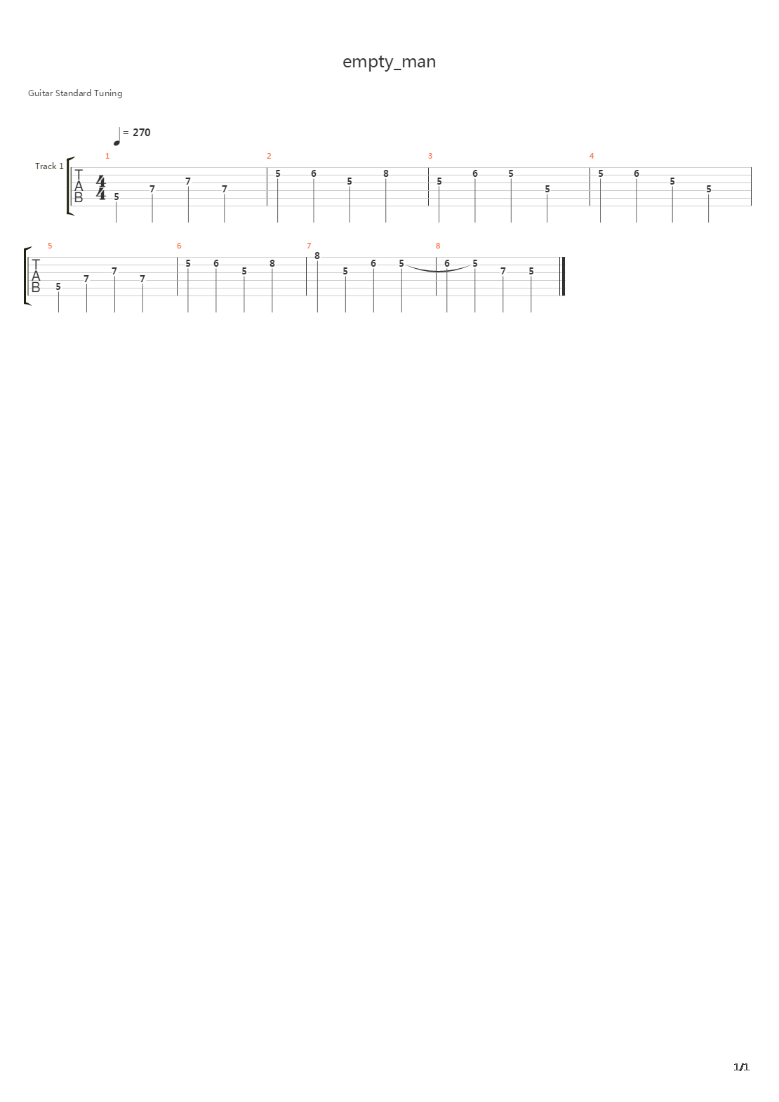 Empty Man吉他谱