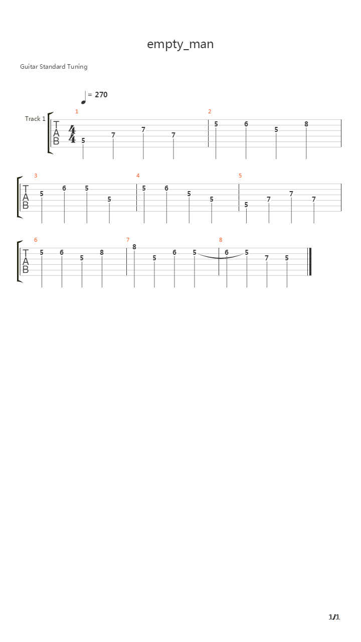 Empty Man吉他谱