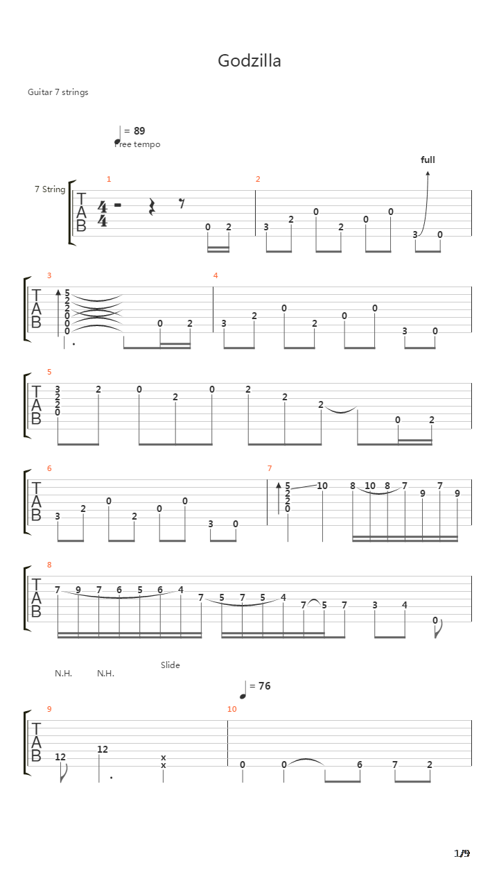 Godzilla吉他谱