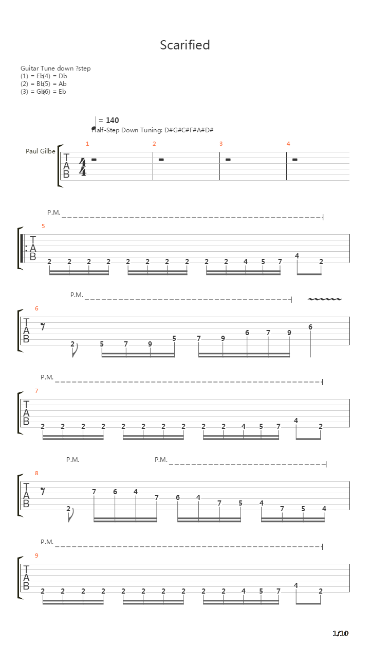 Scarified吉他谱