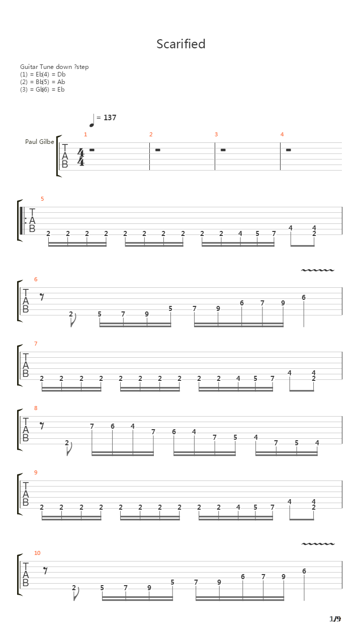 Scarified吉他谱