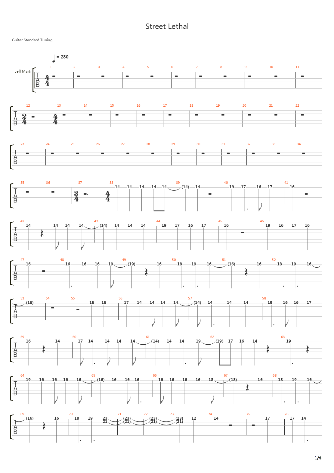 Street Lethal吉他谱
