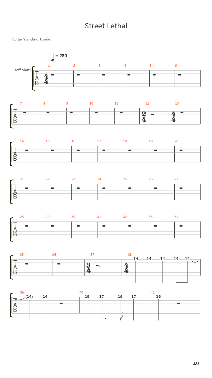 Street Lethal吉他谱