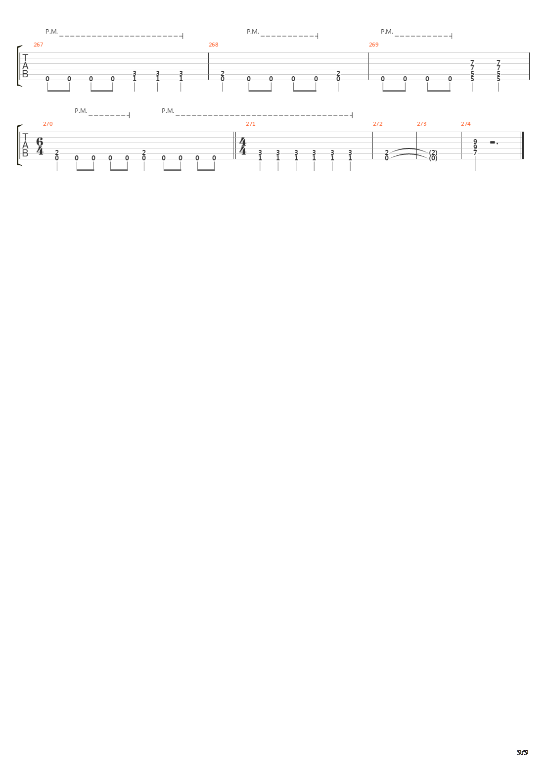 Down吉他谱