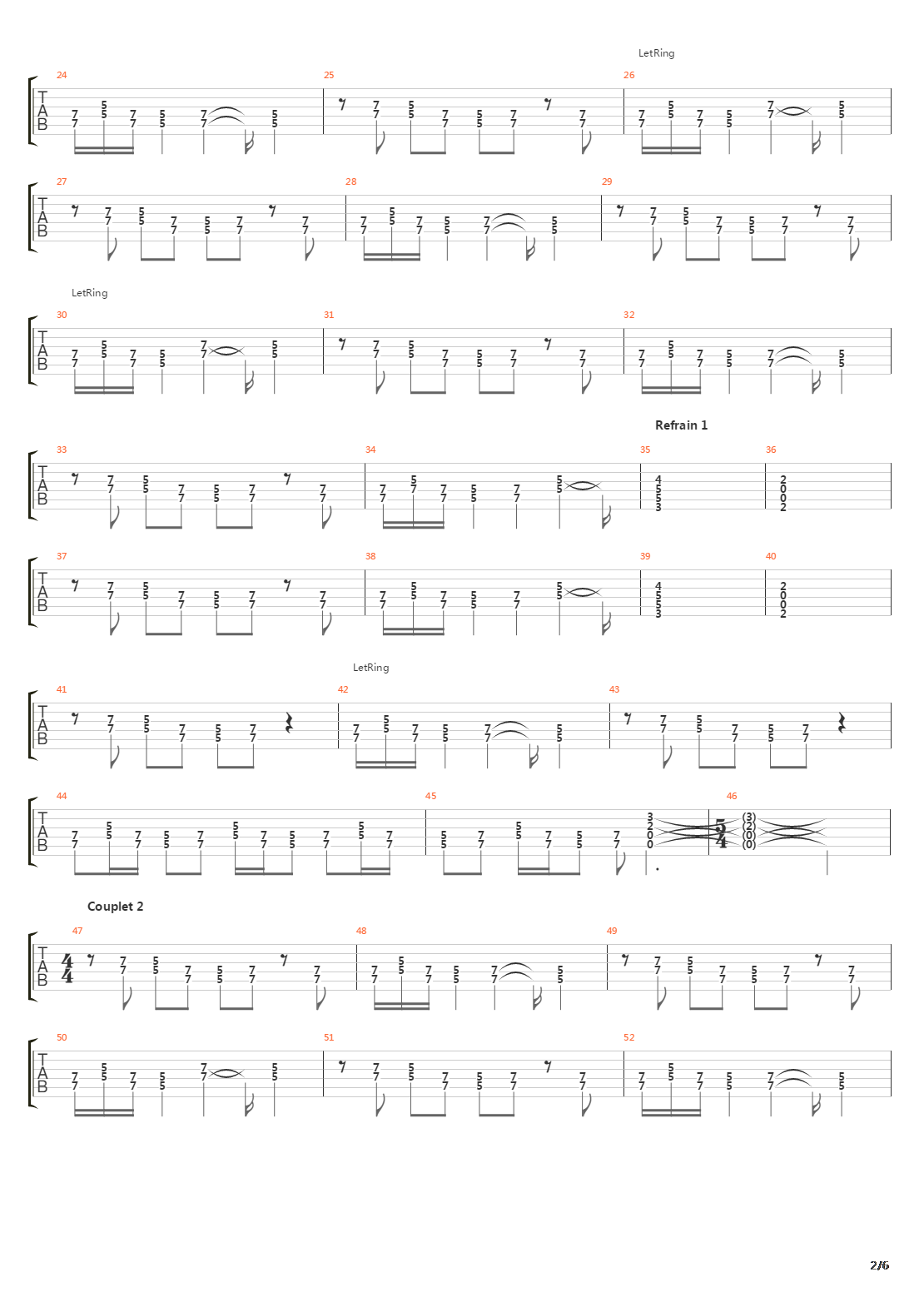 La Connection吉他谱