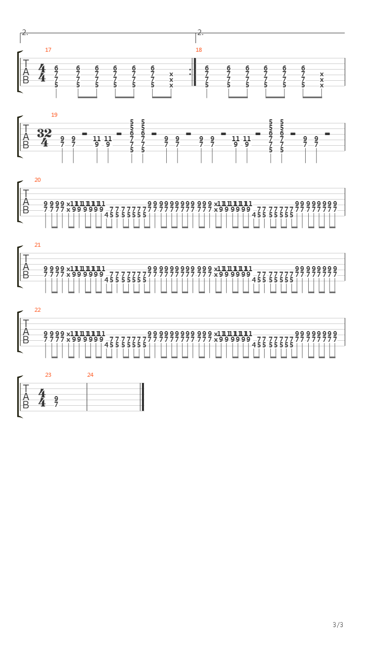 Fall Back Down吉他谱