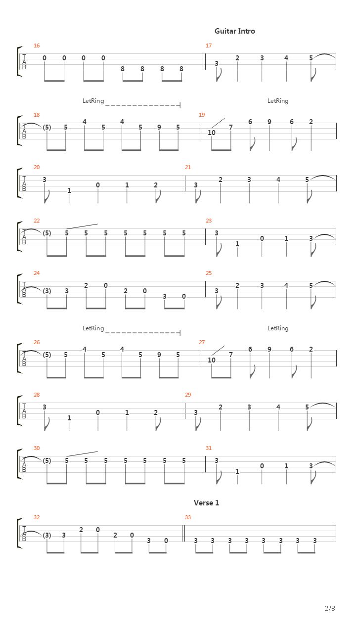 Journey To The End Of The East Bay吉他谱