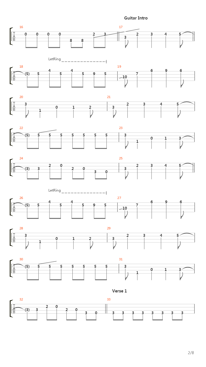 Journey To The End Of The East Bay吉他谱