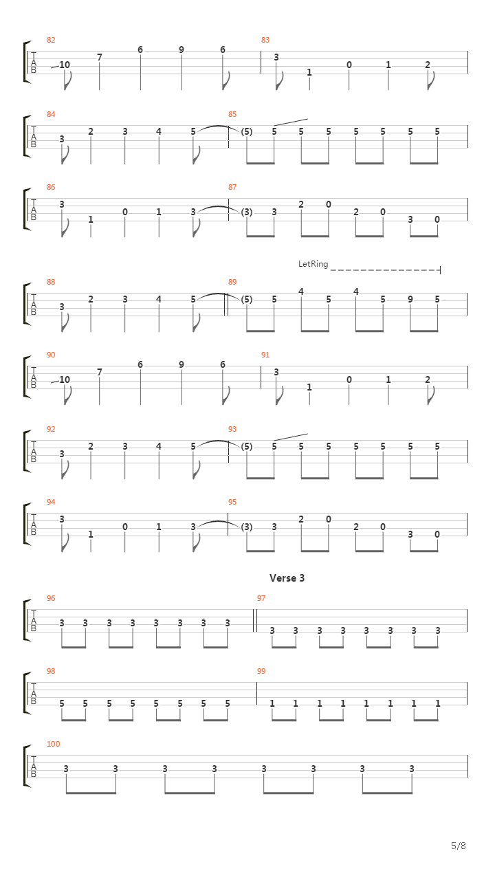 Journey To The End Of The East Bay吉他谱