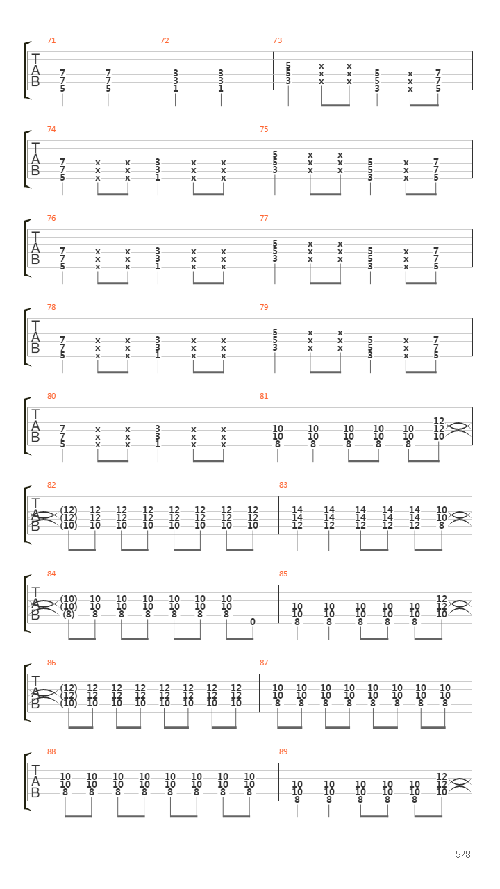 Journey To The End Of The East Bay吉他谱