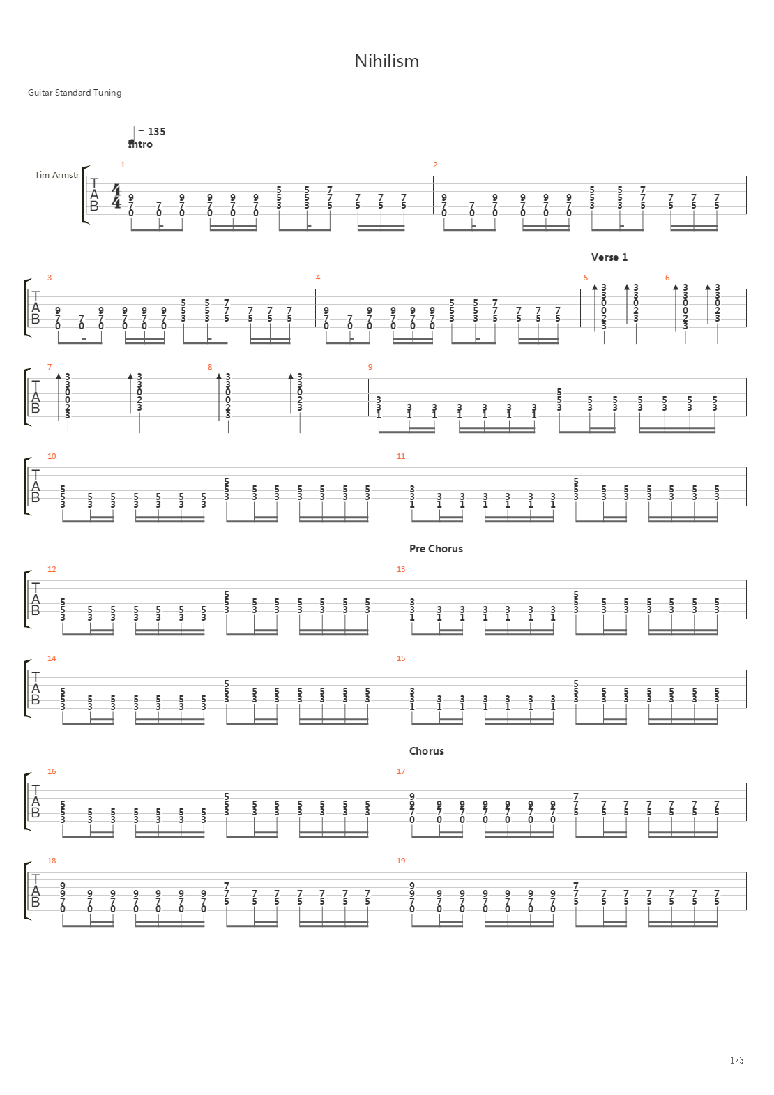 Nihilism吉他谱