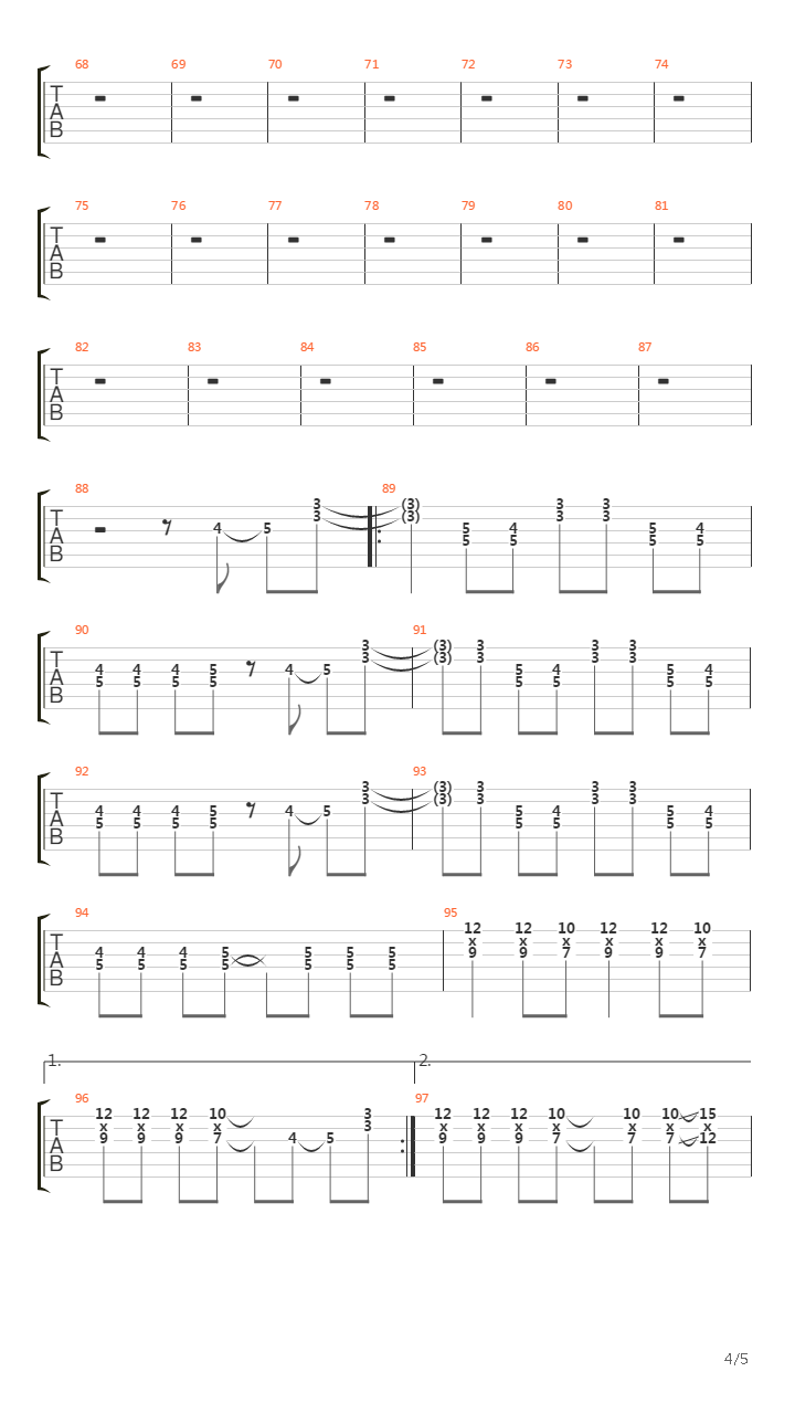 Olympia Wa吉他谱