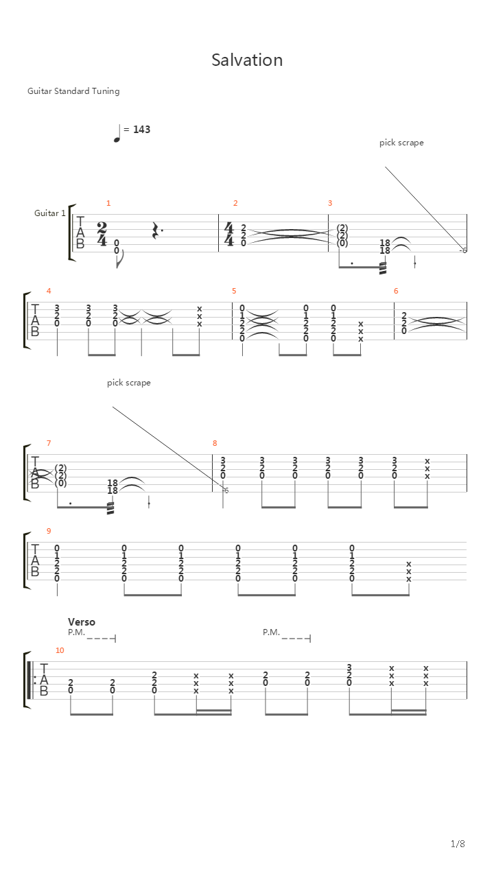 Salvation吉他谱