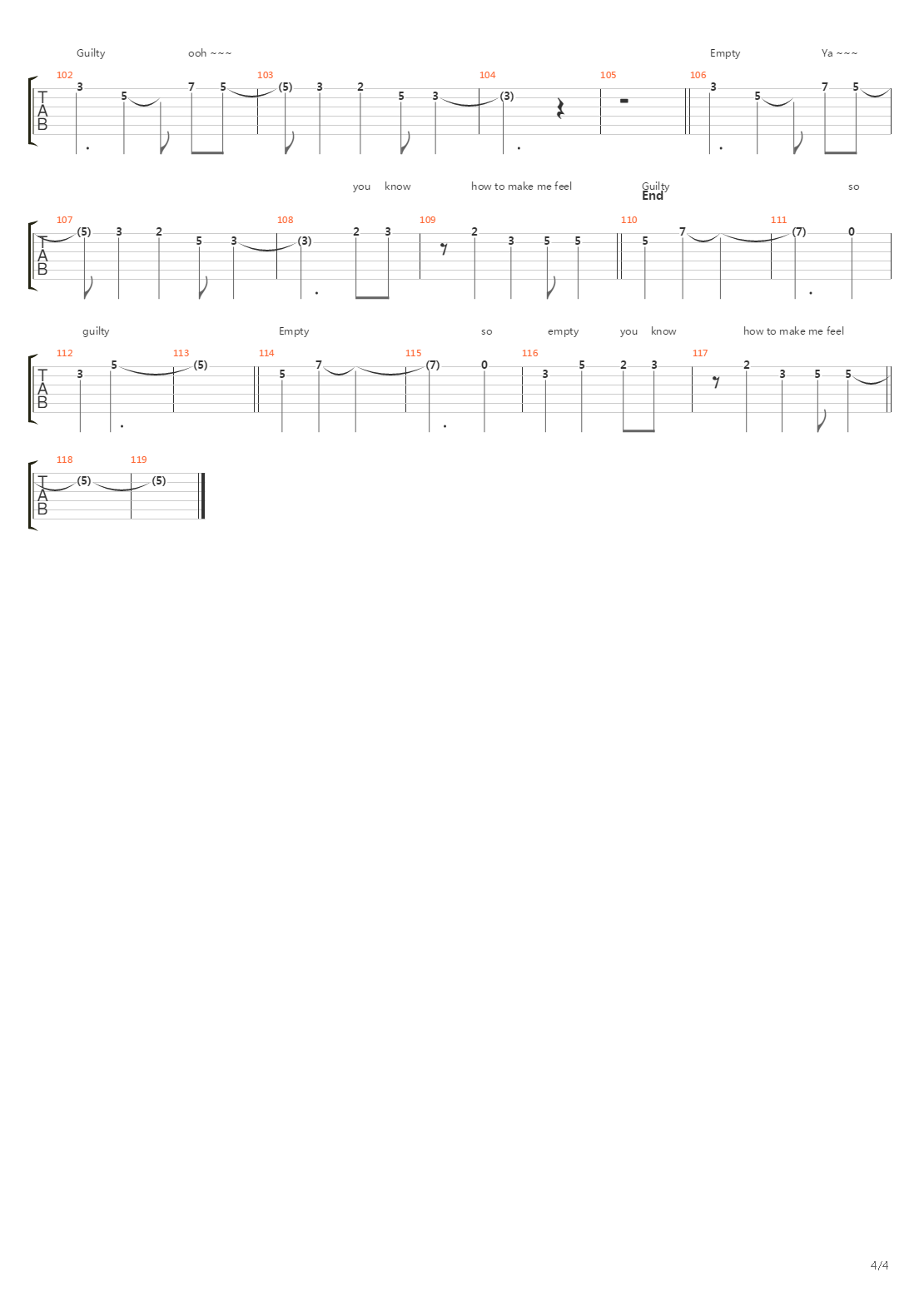 Guilty吉他谱