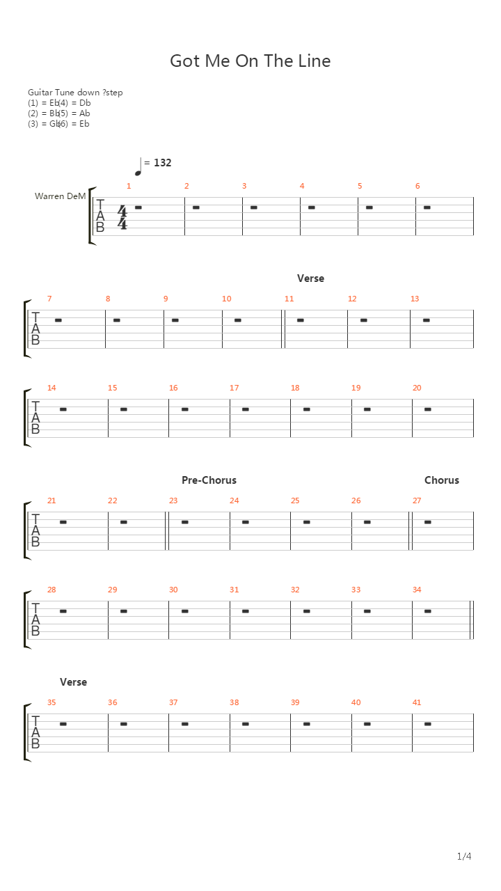Got Me On The Line吉他谱