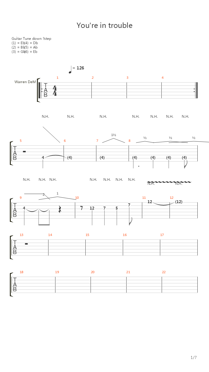 Youre In Trouble吉他谱