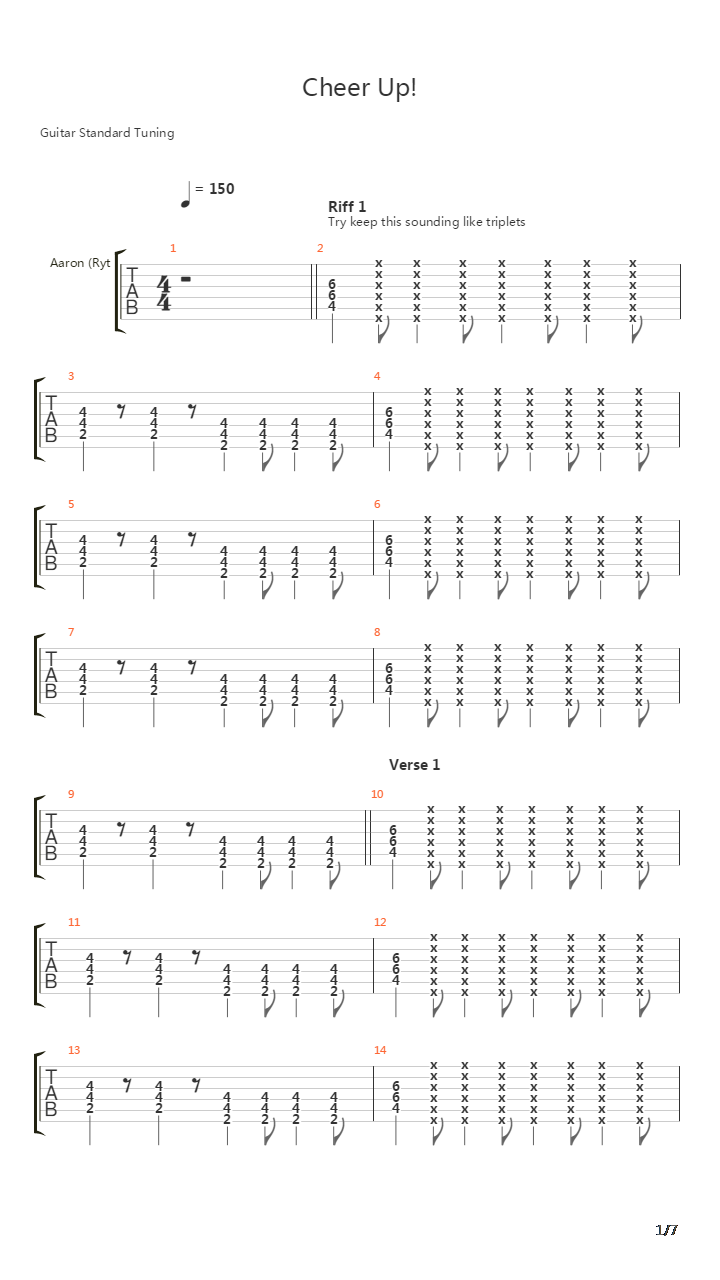 Cheer Up吉他谱