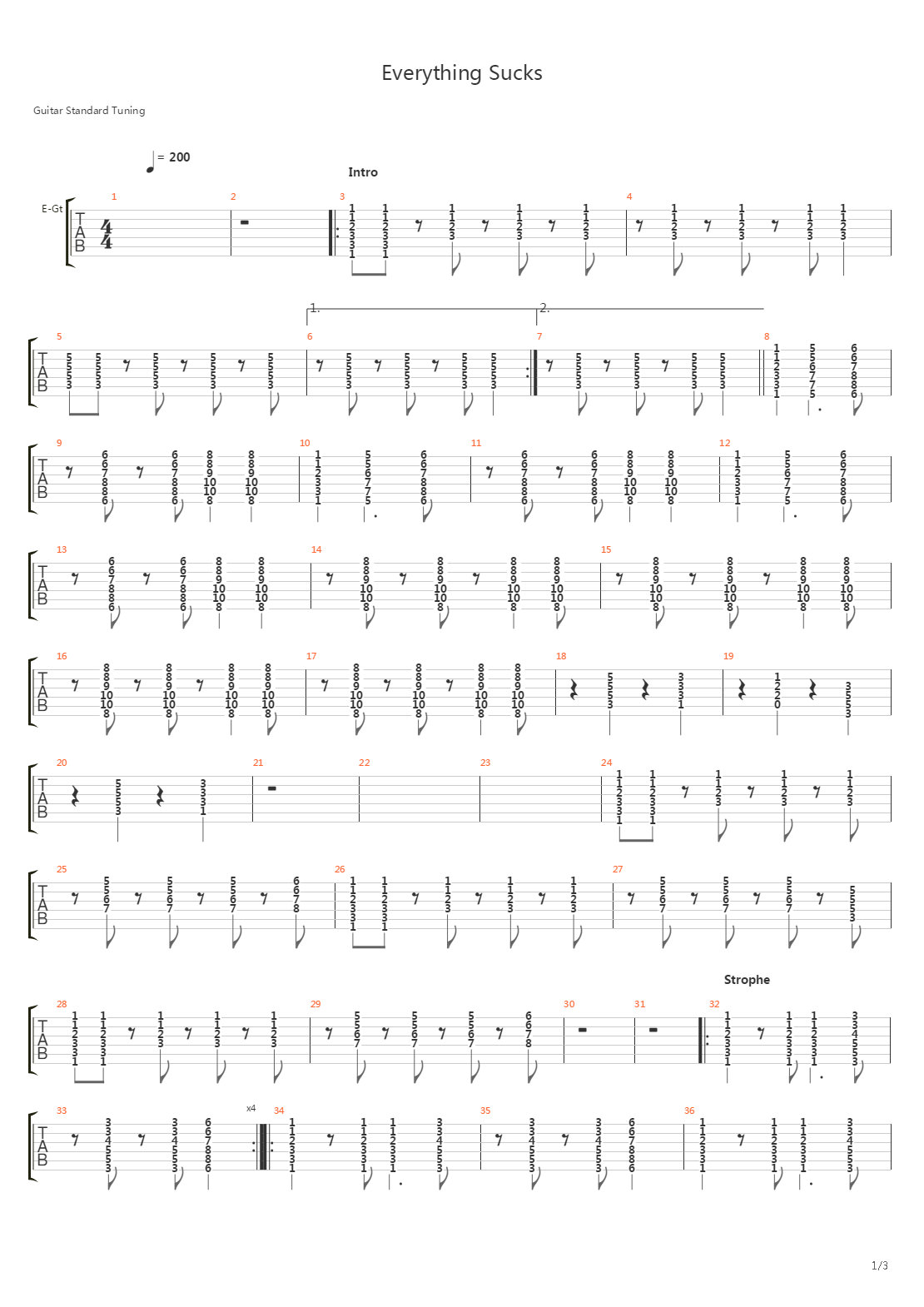 Everything Sucks吉他谱