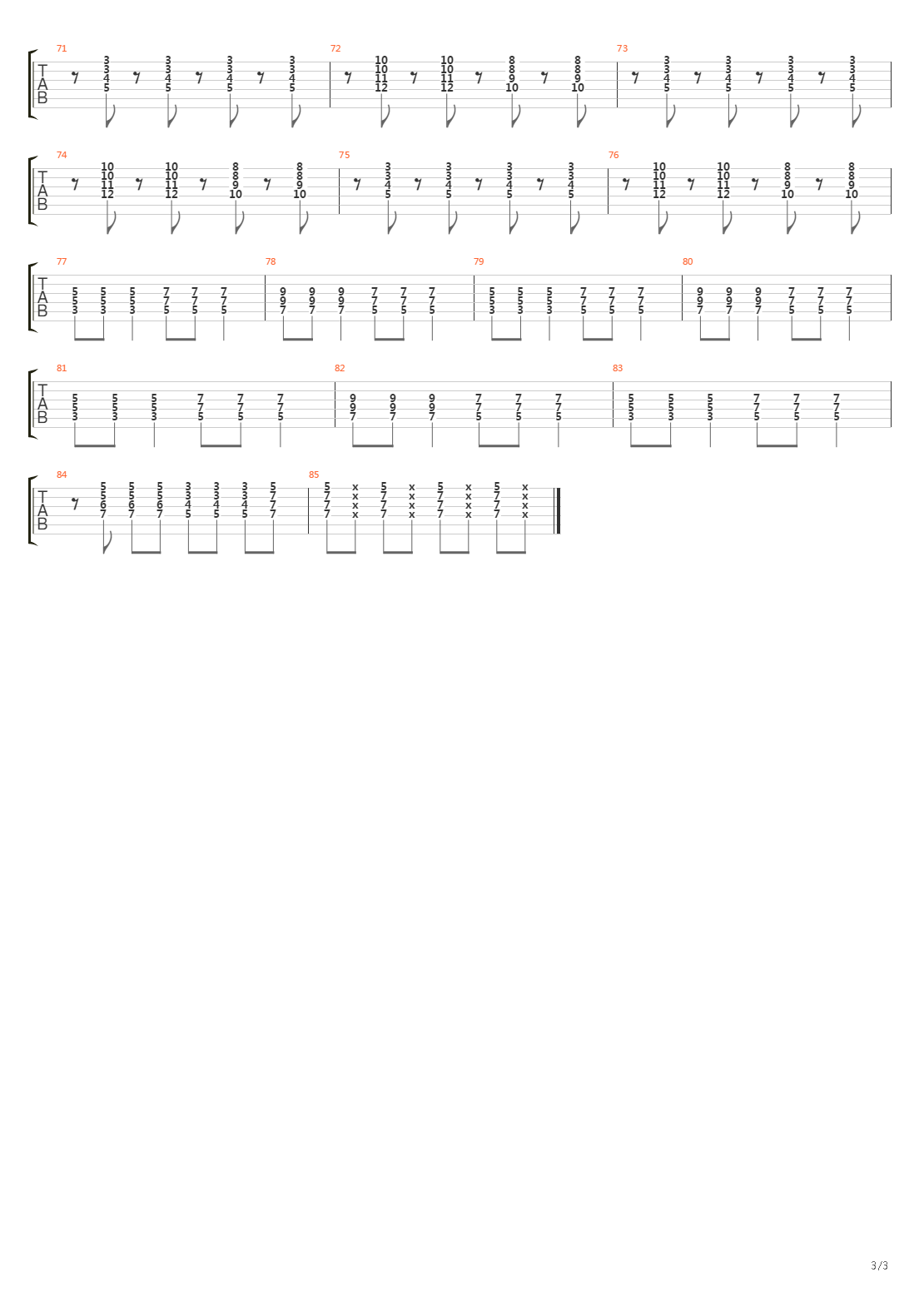 The Fire吉他谱