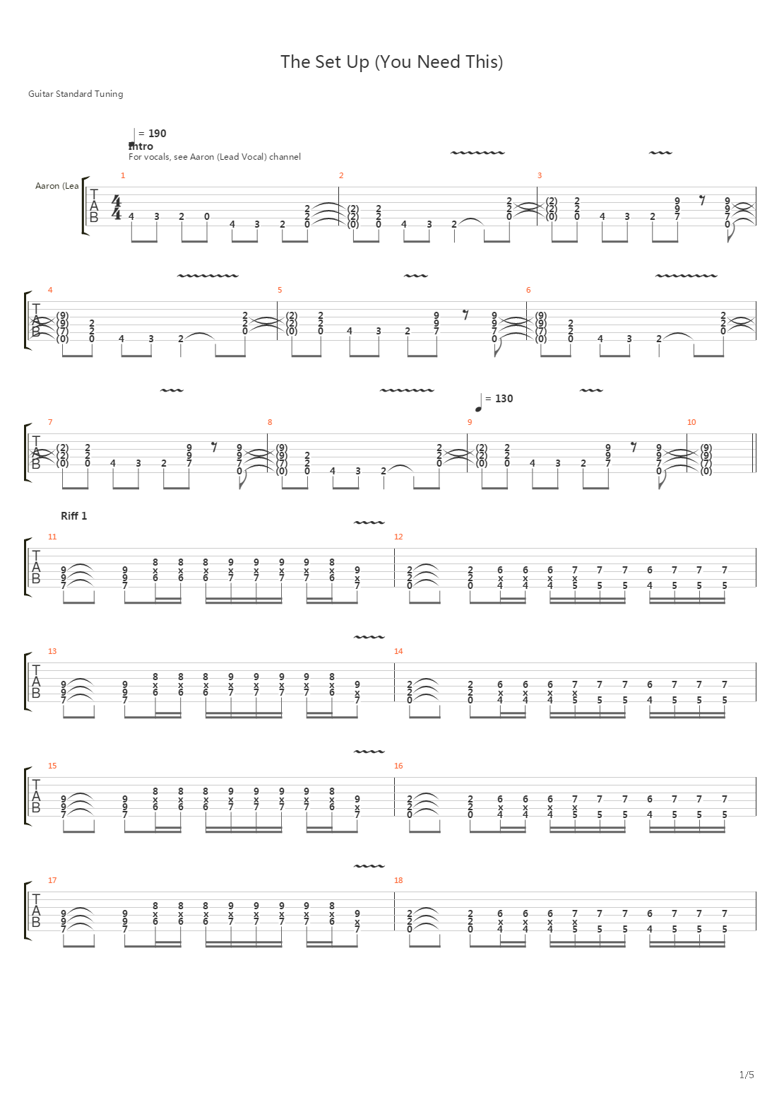 The Set Up You Need This吉他谱