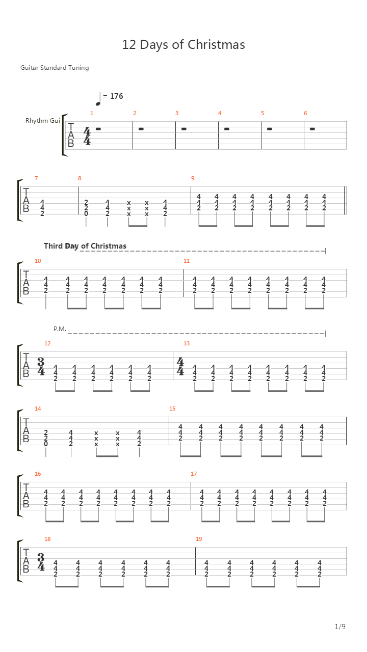 12 Days Of Christmas吉他谱