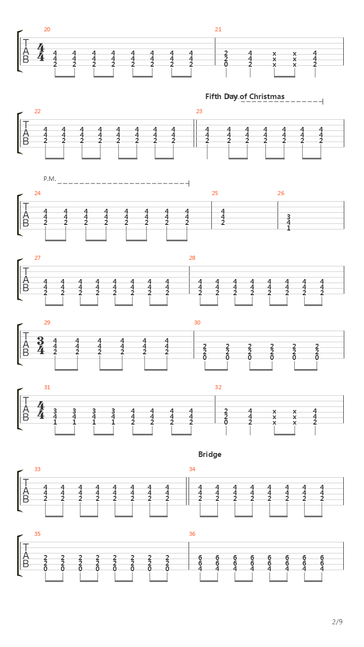 12 Days Of Christmas吉他谱