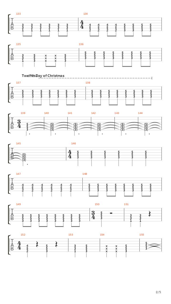 12 Days Of Christmas吉他谱