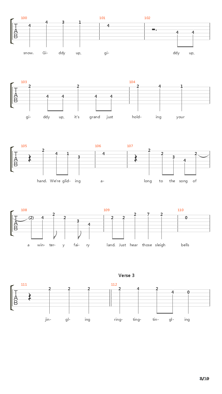 Sleigh Ride吉他谱
