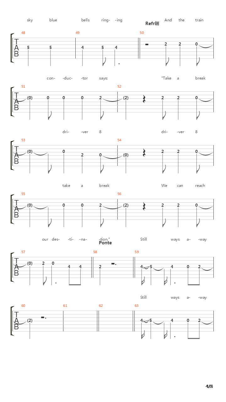 Driver 8吉他谱