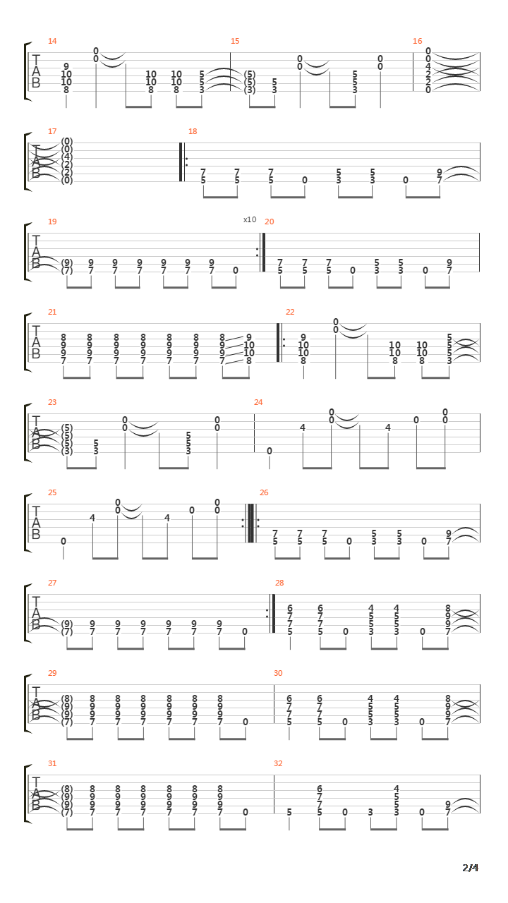 Low吉他谱