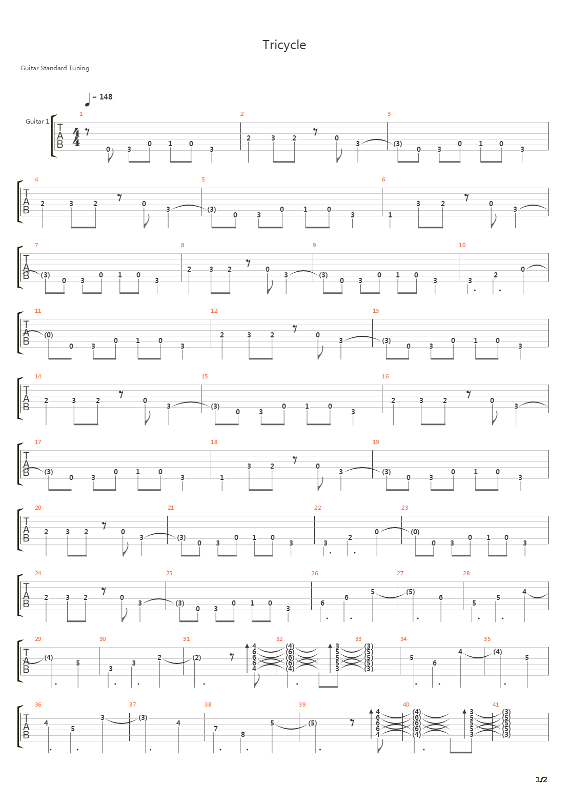 Tricycle吉他谱