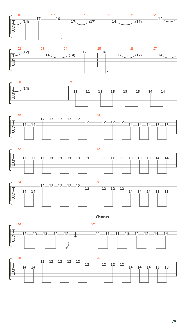 Pages吉他谱