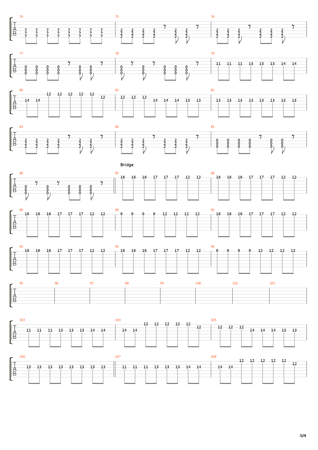 Pages吉他谱