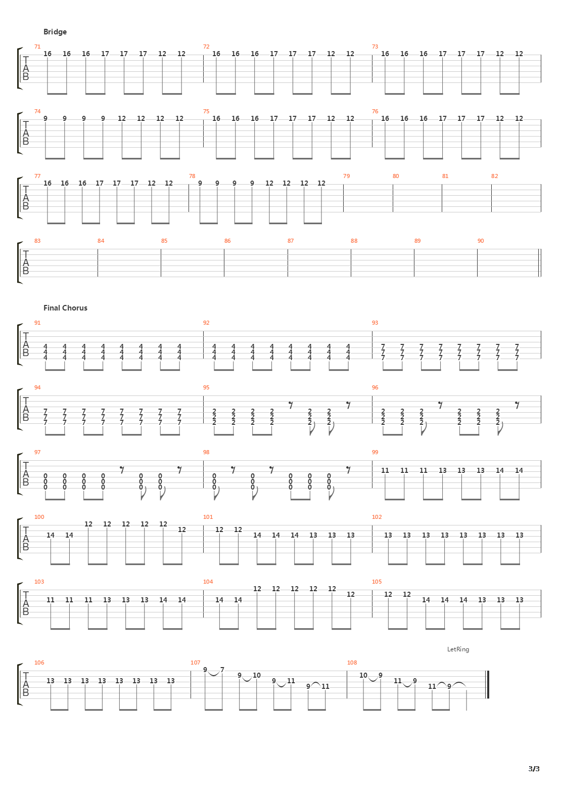 Pages吉他谱