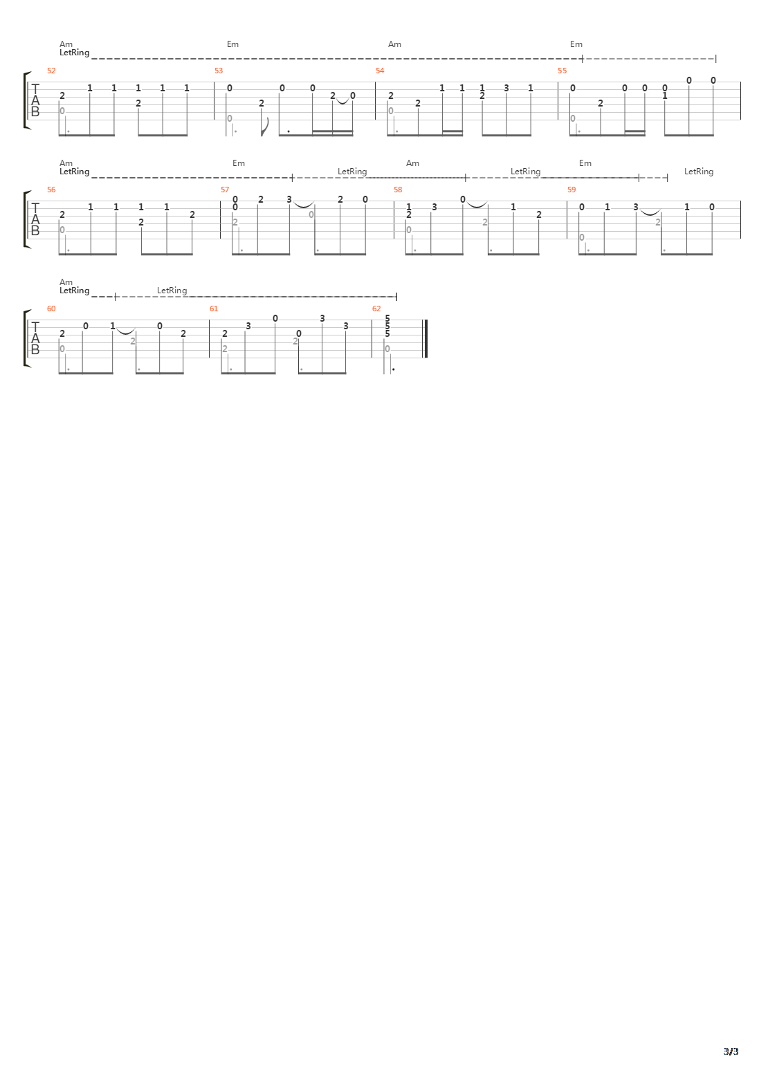 Manu吉他谱