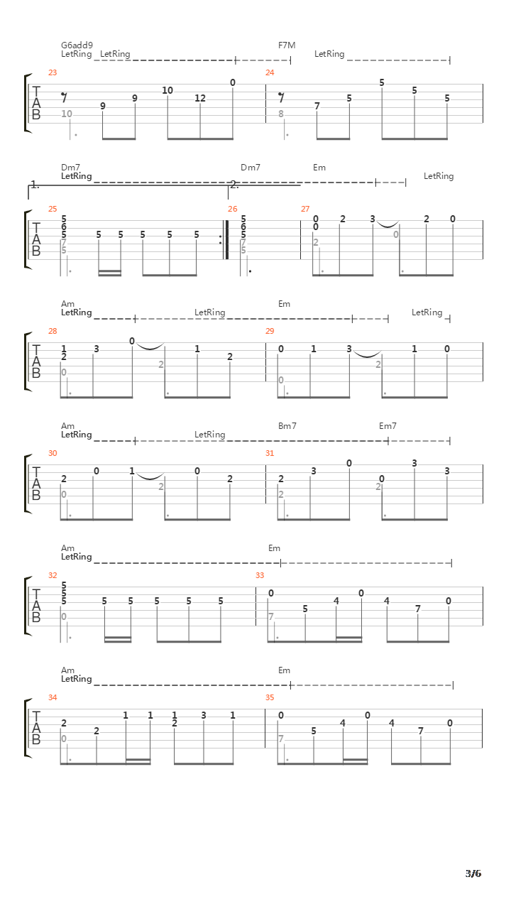 Manu吉他谱