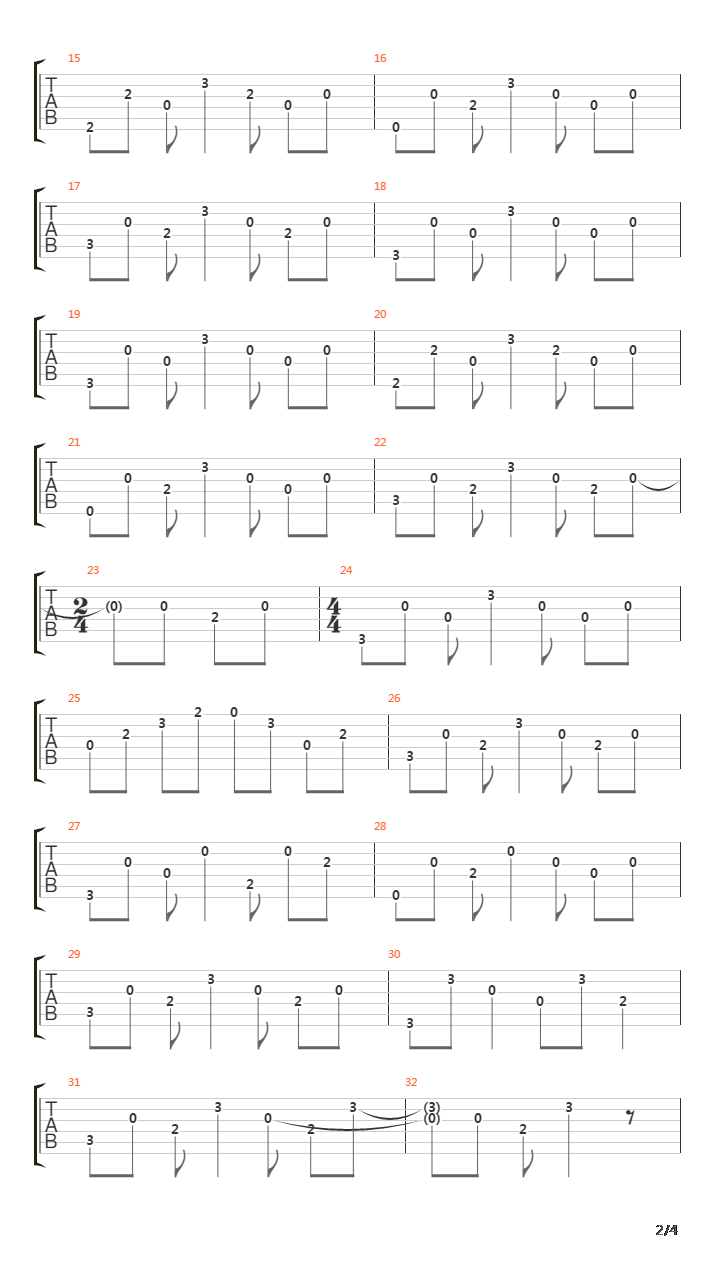 Desnuda吉他谱