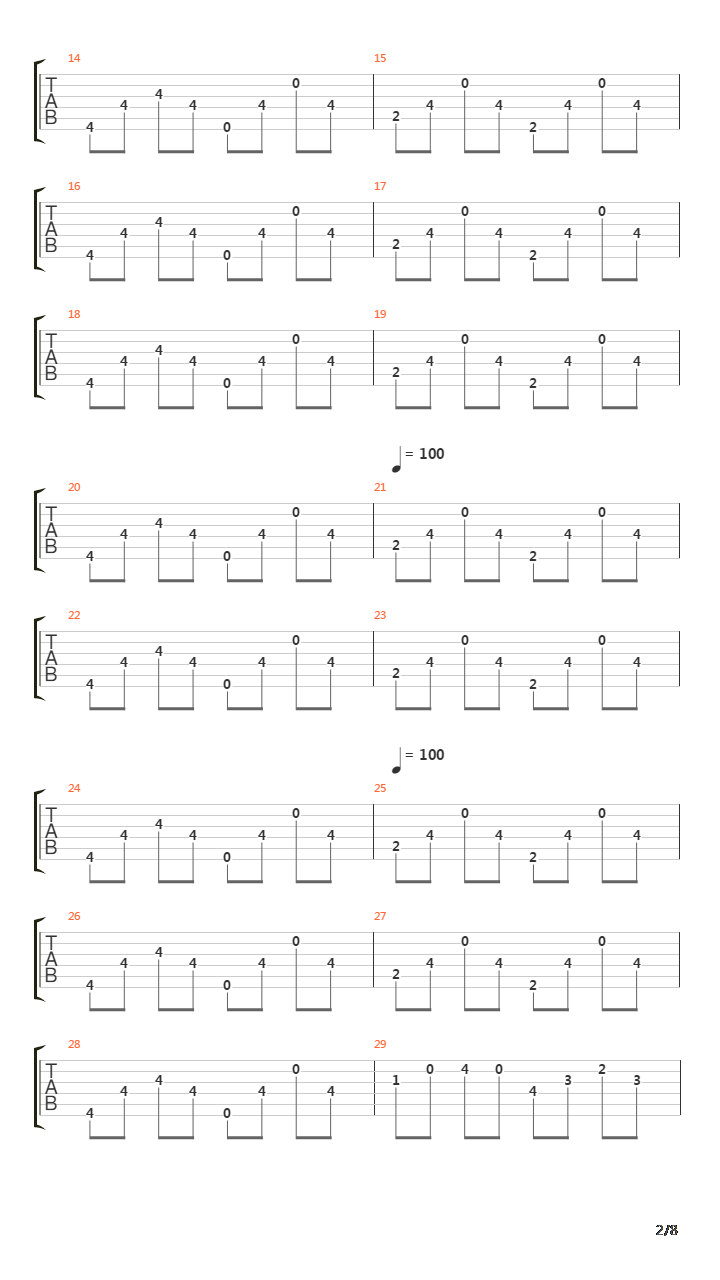 Minutos吉他谱