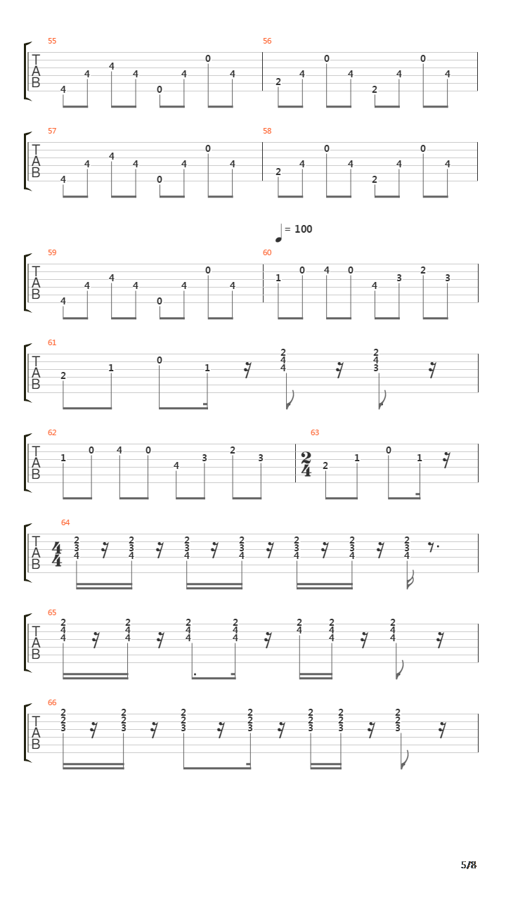 Minutos吉他谱