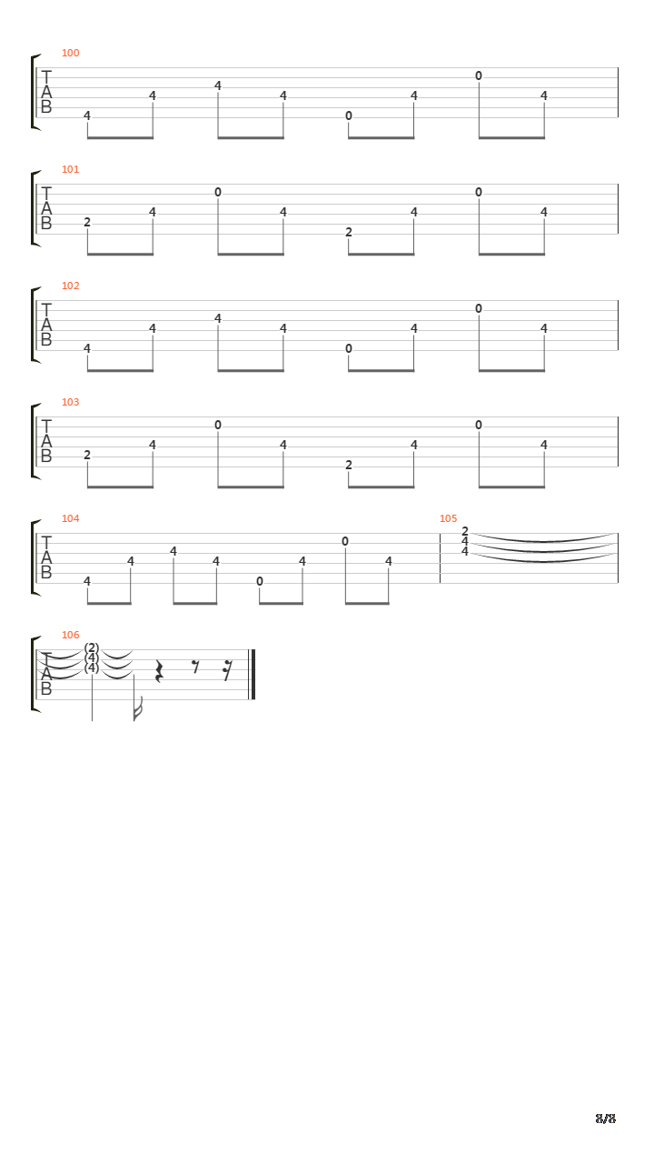 Minutos吉他谱