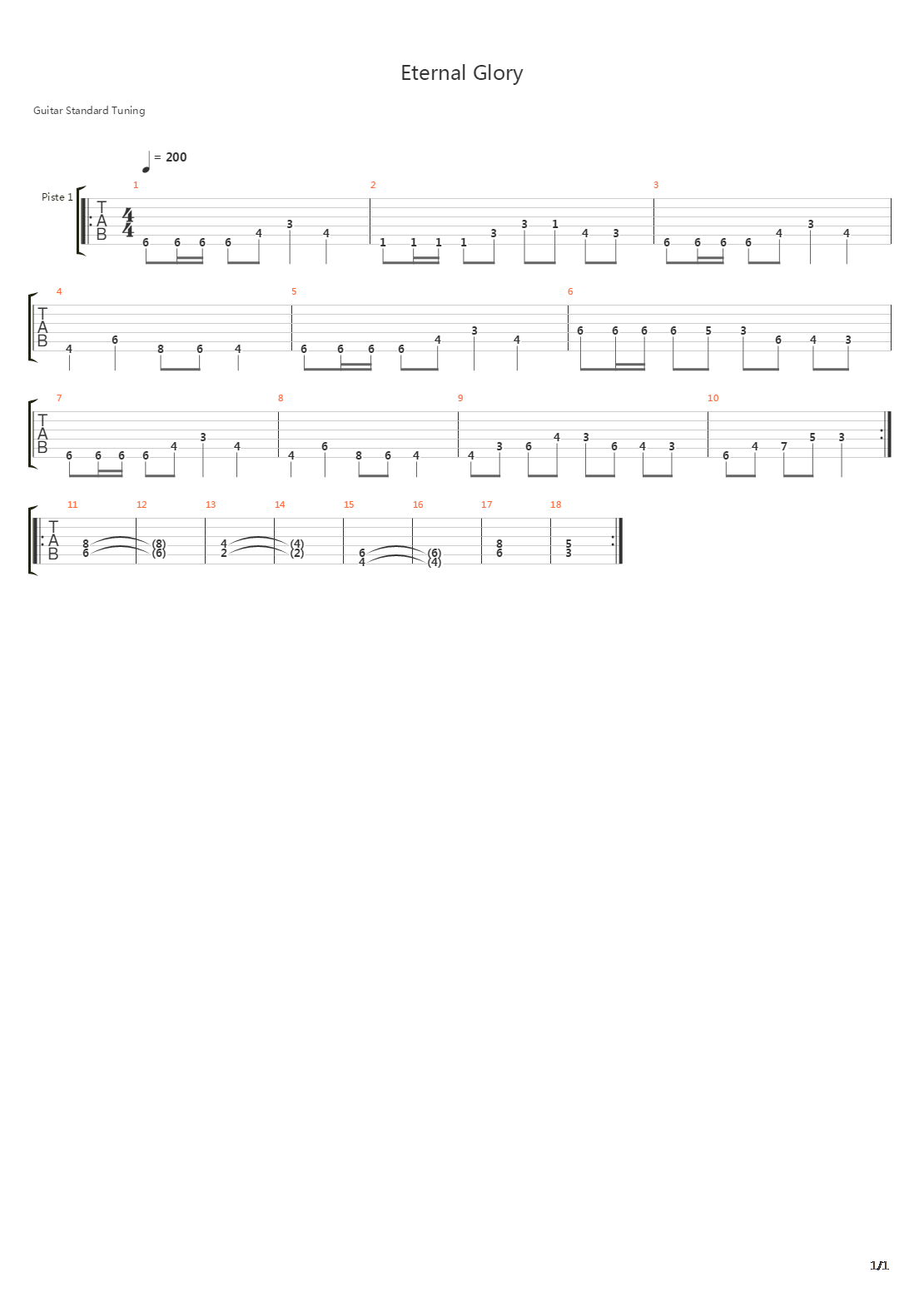 Eternal Glory吉他谱