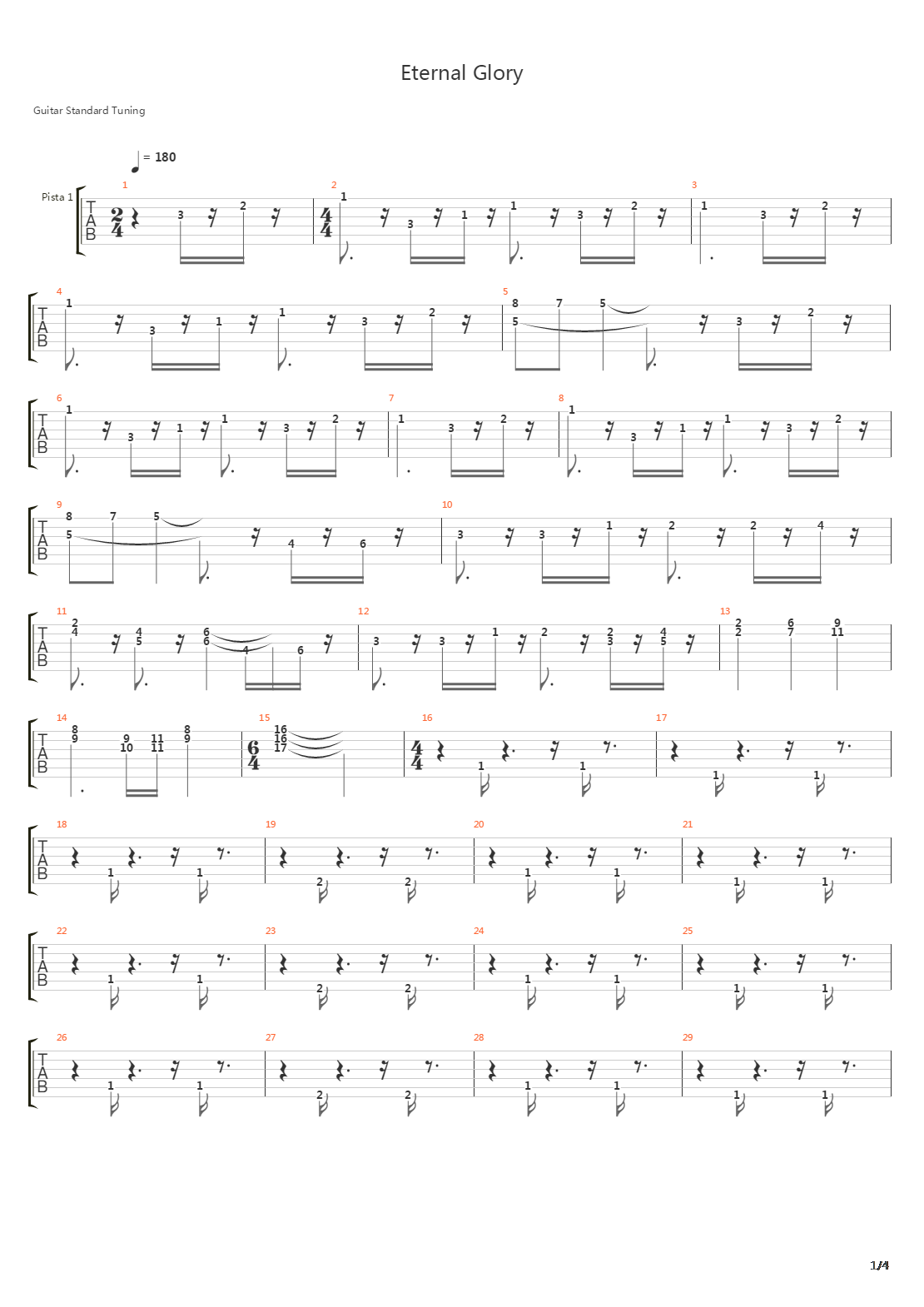 Eternal Glory吉他谱