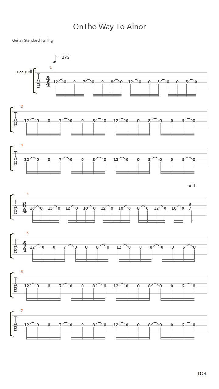 On The Way To Ainor吉他谱