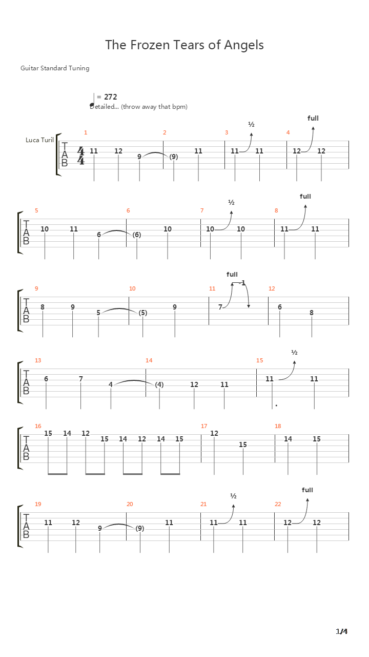 The Frozen Tears Of Angels吉他谱