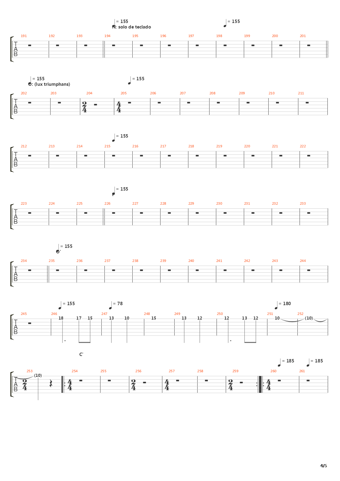 The Mighty Ride Of The Firelord吉他谱