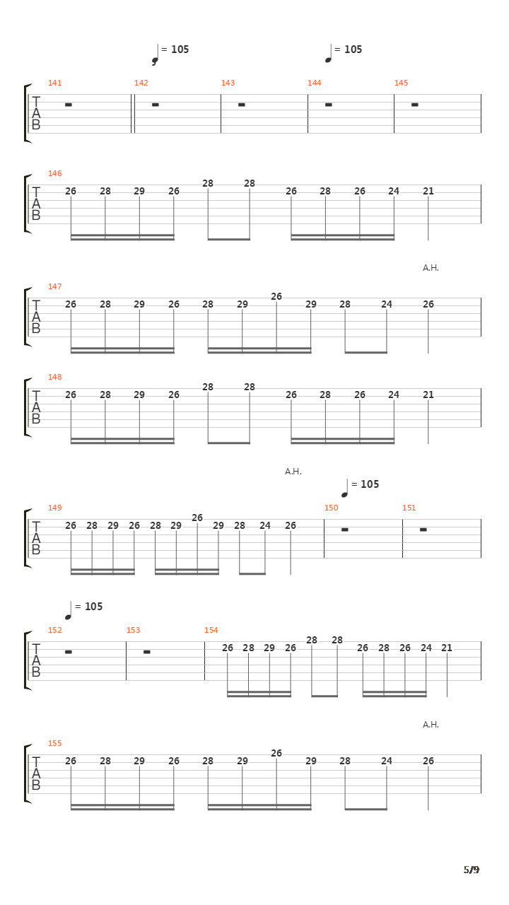 The Mighty Ride Of The Firelord吉他谱