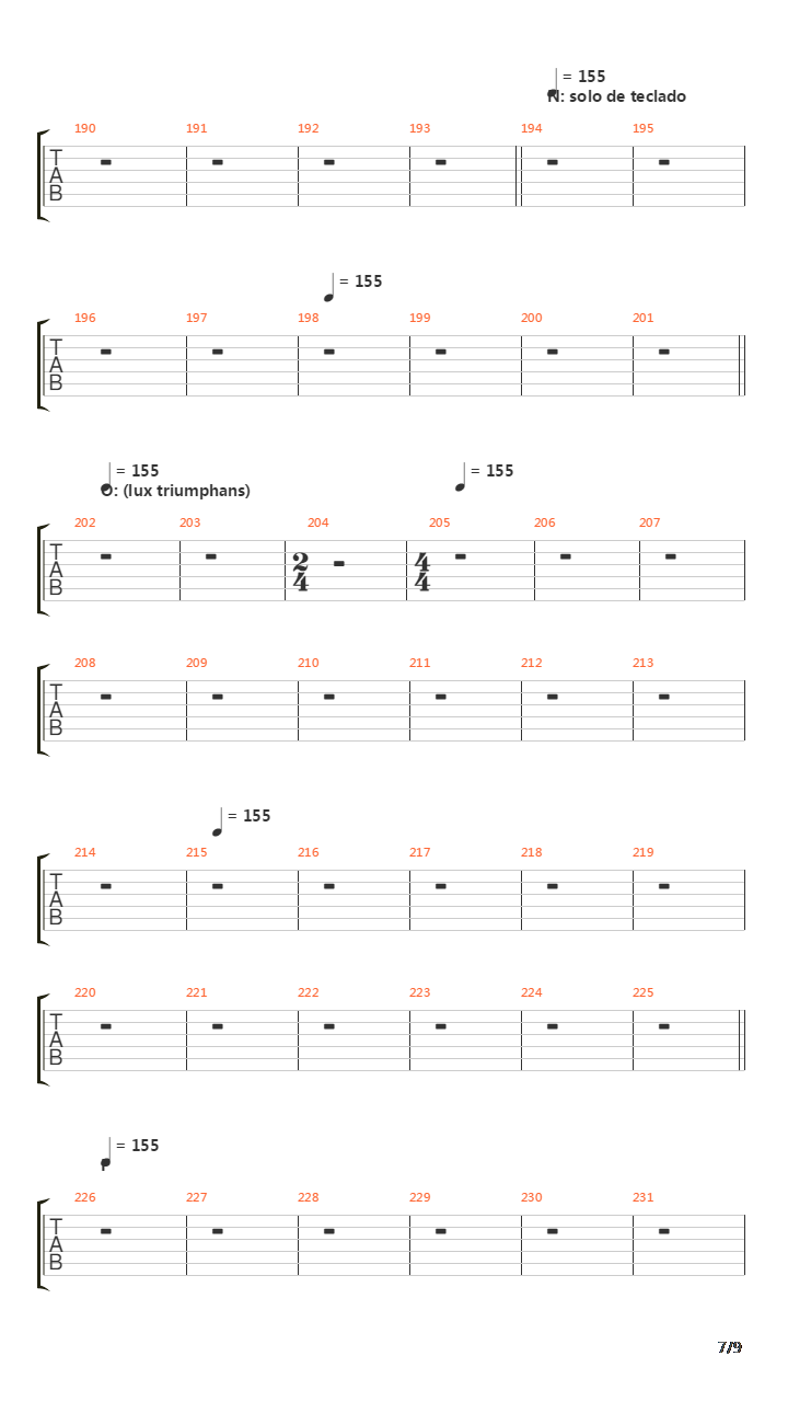 The Mighty Ride Of The Firelord吉他谱