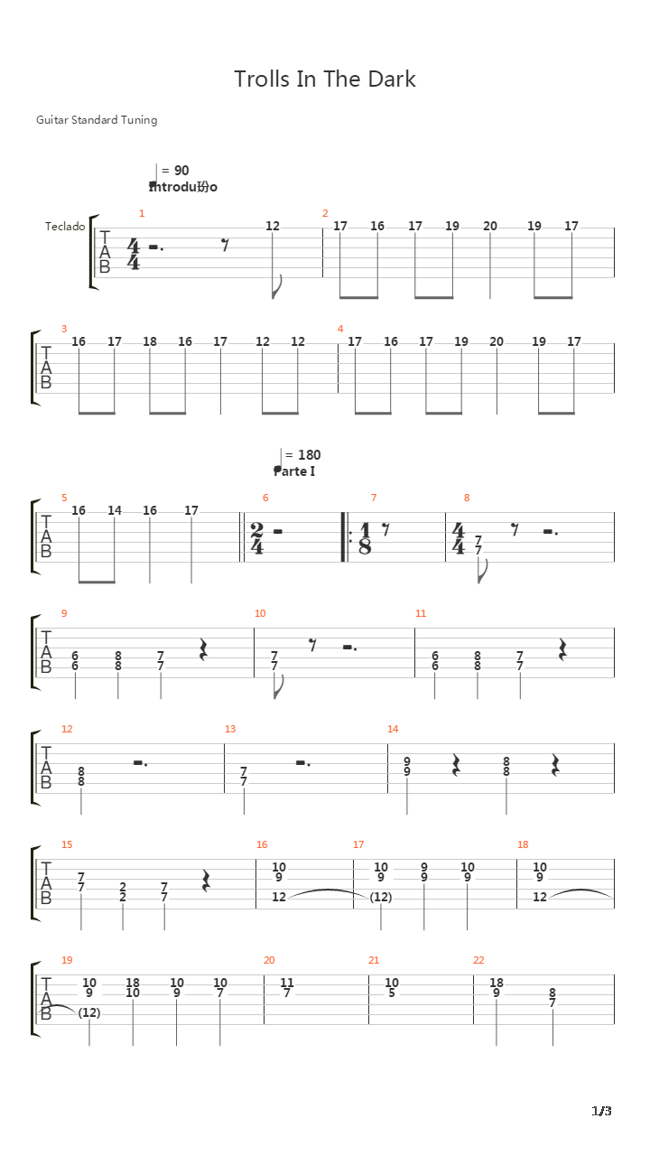 Trolls In The Dark吉他谱