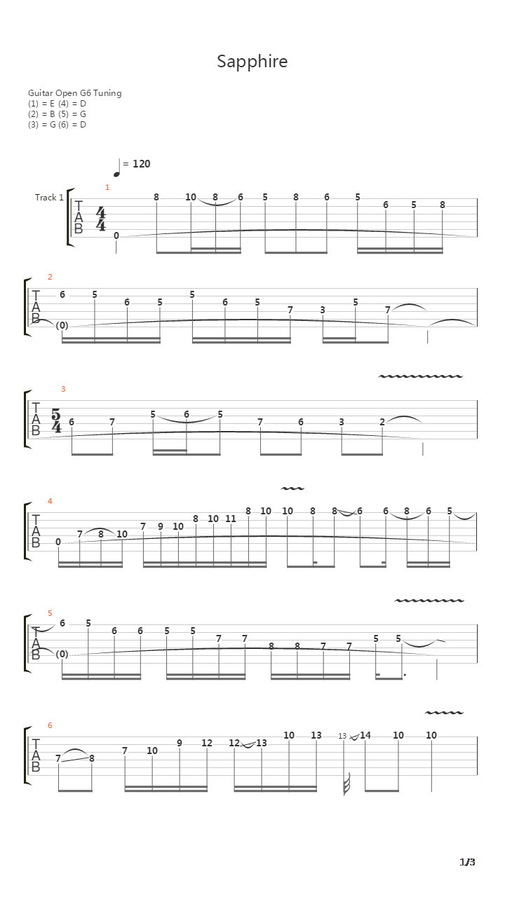 Sapphire吉他谱