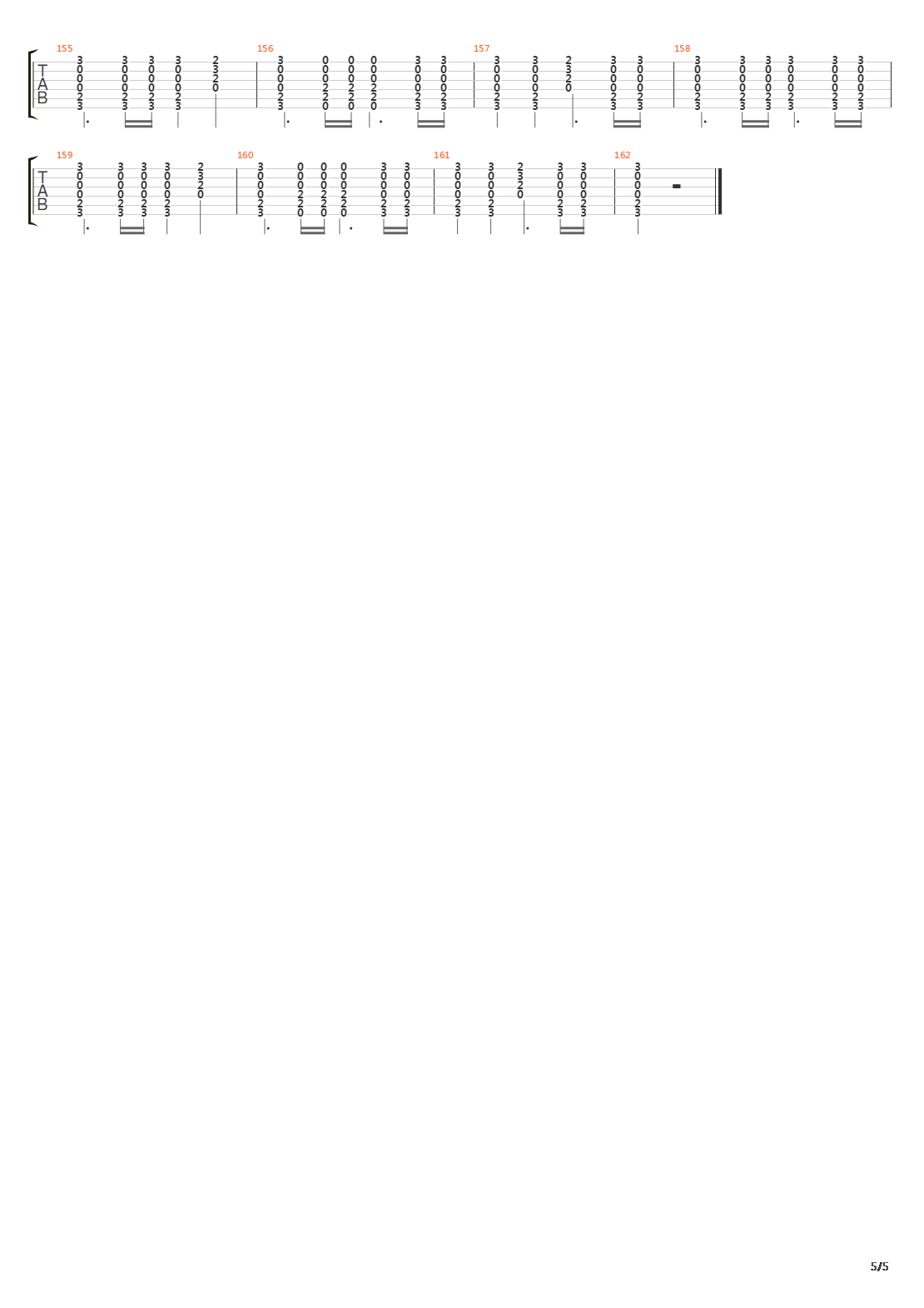 Clock Ticks On吉他谱